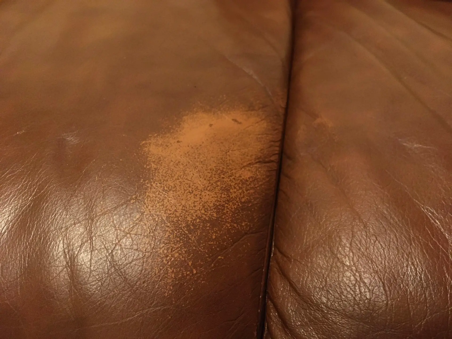 Color fading on leather