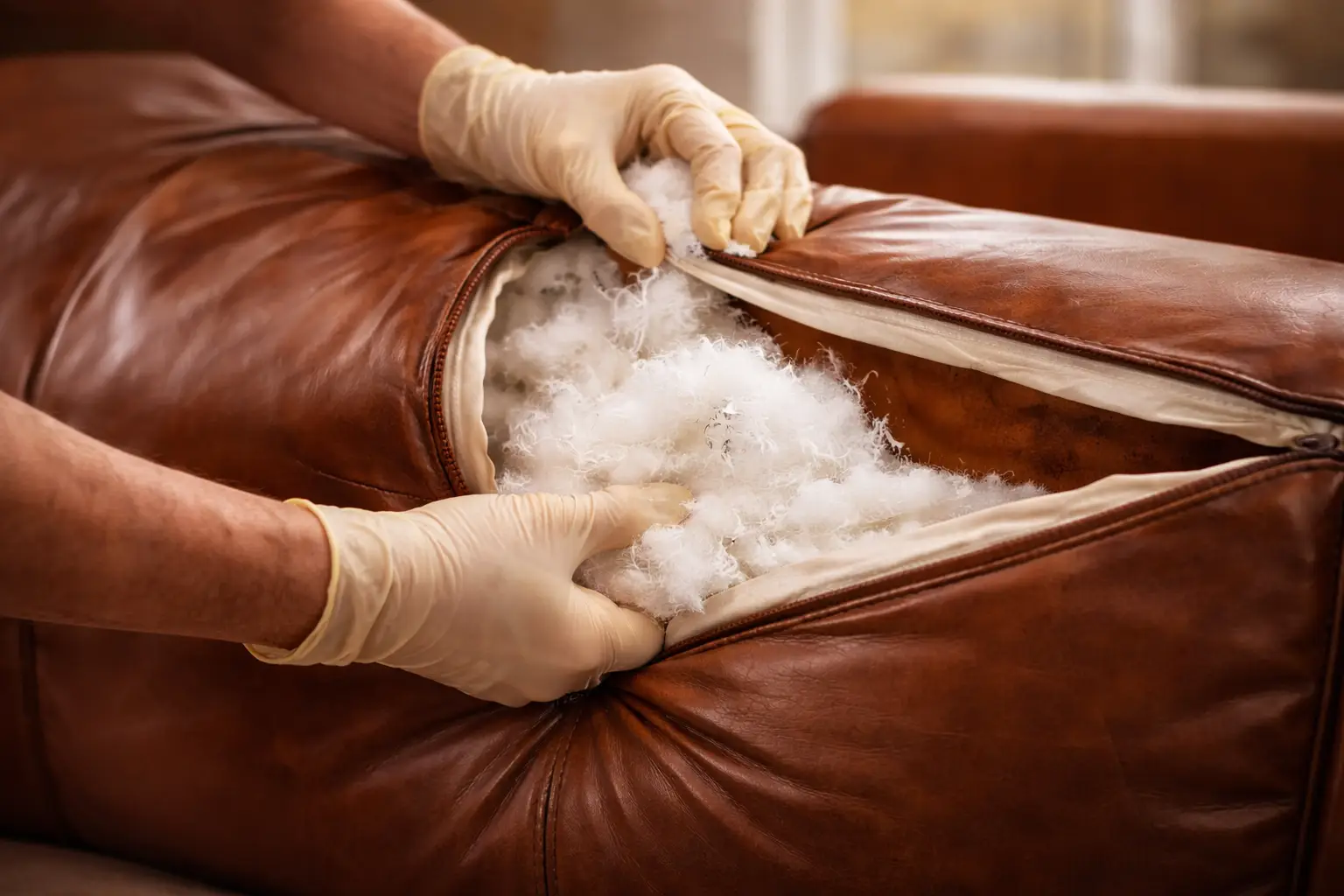 Cushion and seat refilling service