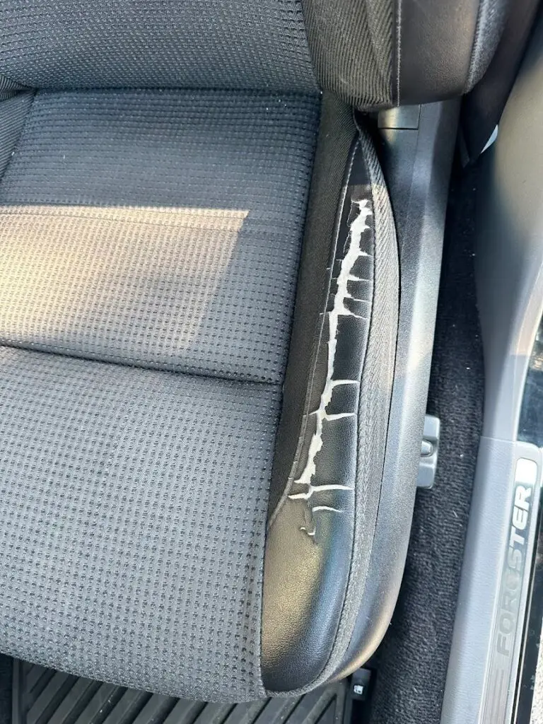 car seat before repair