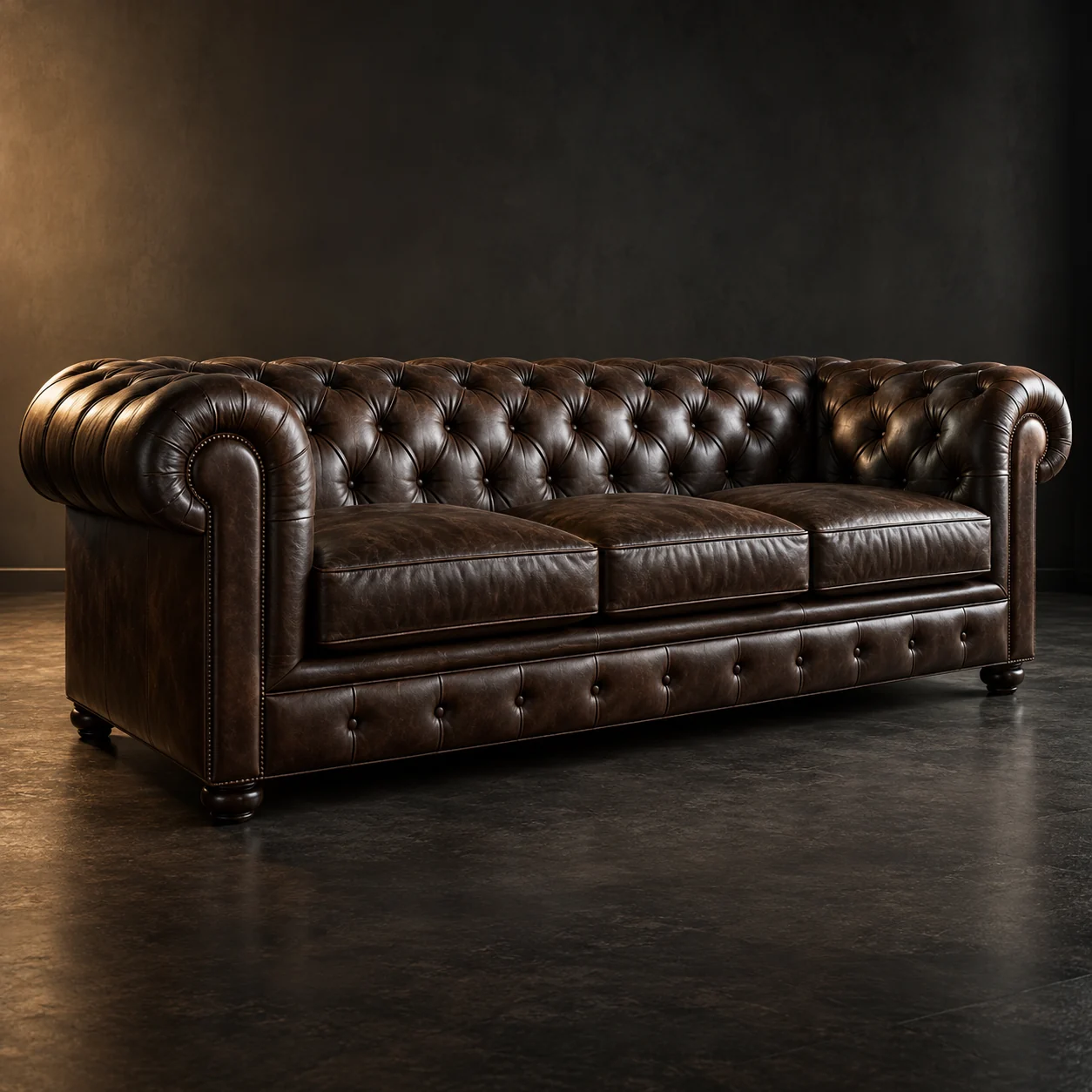 Leather Chesterfield sofa